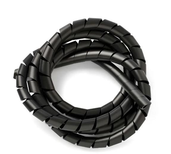 ORGANIZADOR DE FIO 10MM 1,00MT PRETO OVERTIME