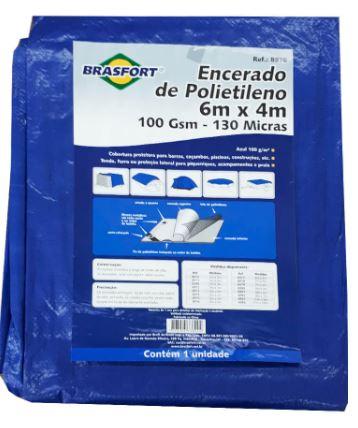 LONA DE POLIETILENO AZUL 100G/M² 6X4M BRASFORT