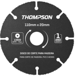 DISCO CORTE MADEIRA TUNGSTENIO 110MM THOMPSON