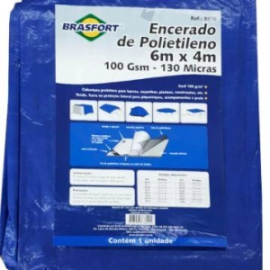 LONA DE POLIETILENO AZUL 100G/M² 6X4M BRASFORT