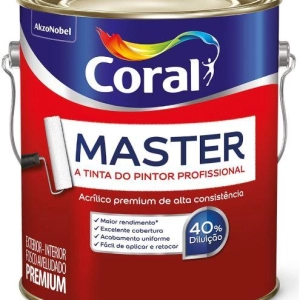 TINTA ACRILICA MASTER FOSCO AVELUDADO ALGODAO EGIPCIO GL 3,6L CORAL
