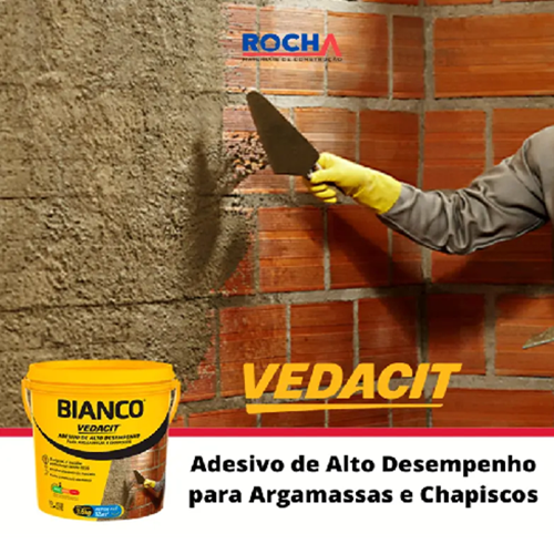 ADESIVO BIANCO ALTO DESEMPENHO ARGAMASSA CHAPISCO 3,6L VEDACIT (INV)