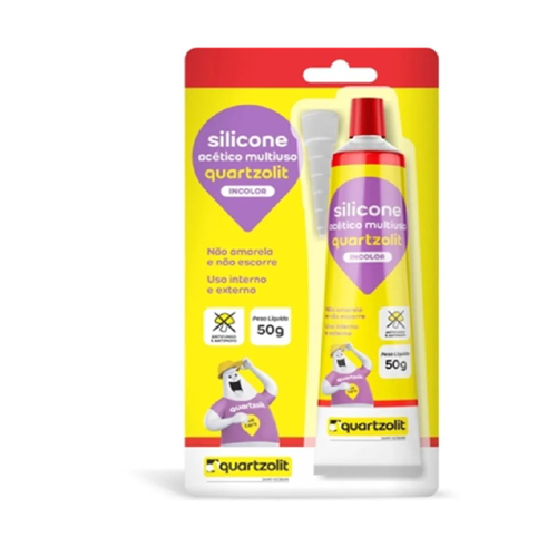 SILICONE ACETETICO INCOLOR 50G QUARTZOLIT (INV)