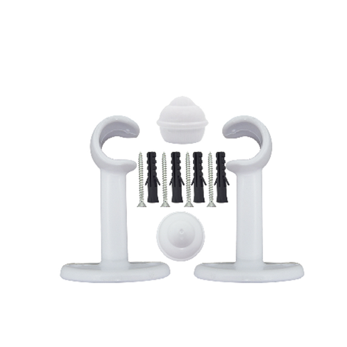 CONJUNTO VARAO PARA CORTINA 19MM X 2,0M BRANCO ATLAS (INV)