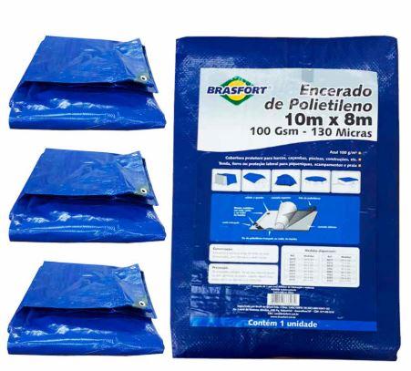 LONA DE POLIETILENO AZUL 100G/M² 6X4M BRASFORT