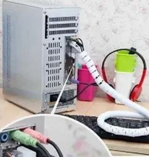 ORGANIZADOR DE FIO 10MM 1,00MT BRANCO OVERTIME